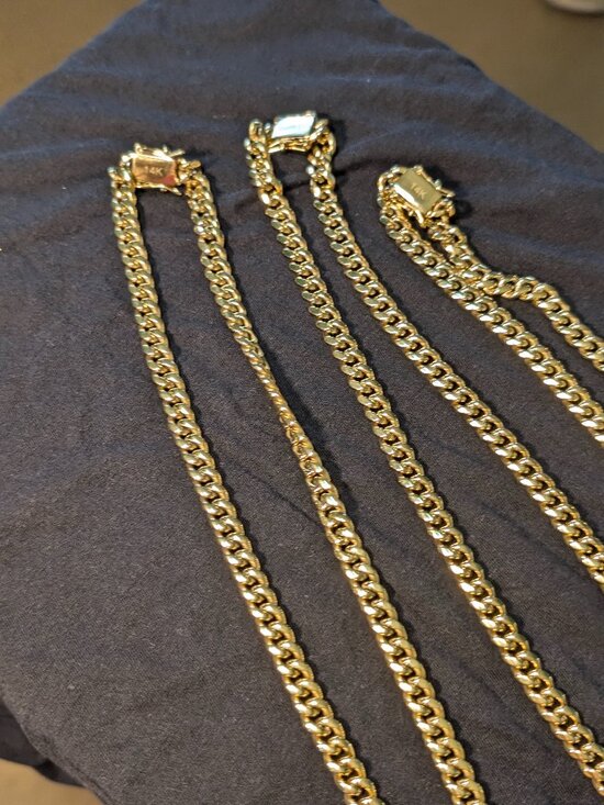 Other - 14k Gold Miami Cuban Link Chain Necklace 24" Heavy Box Clasp Real NWT